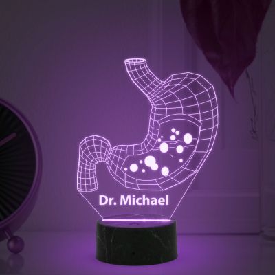 Customized with Name 3D Illusion Stomach Led Lamp Gift for Gastroenterologist Doctor